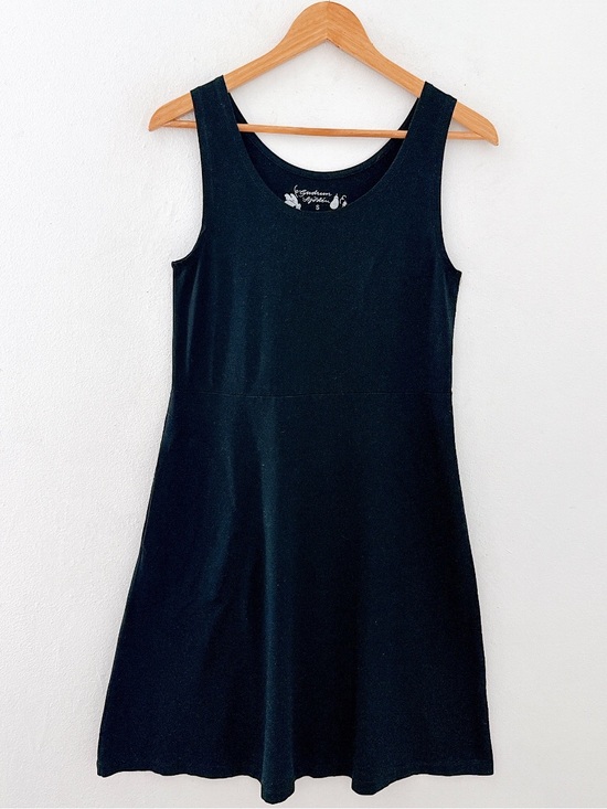 Gudrun Sjoden Dresses & Skirts - Gudrun Sjoden Dress Black Sleeveless A-Line Organic Cotton Stretch Tank Jersey
